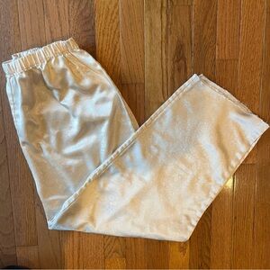Vintage Gold Tag Victoria’s Secret Pearlescent Silk Pants Raw Hem